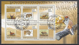 WWF Fauna Guinea M/S Of 6 Stamps 2009 - Usados