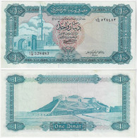 Banknote Libya 1 Dinar 1972 Pick-35b FE - Libië