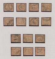 Ägypten: 1867/1871, "Sphinx/Pyramid", Used Collection Of Apprx. 140 Stamps On Album Pages, Comprisin - 1915-1921 Protectorado Británico