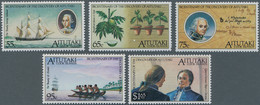 Aitutaki: 1989, Bicentenary Of The Discovery Of Aitutaki Complete Set Of Five (HMS Bounty, Captain B - Aitutaki