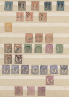 Queensland: 1850's-1900's: About 100 Stamps Of Queensland (and Nine Covers/postcards), Plus 35 Stamp - Covers & Documents