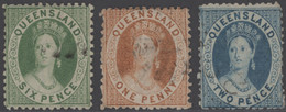 Queensland: 1860/78, Very Good Collection Of Queensland, All In All (27 Including 1 Pair) Values, In - Covers & Documents