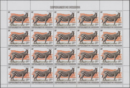 Burundi: 1982, Burundi. AFRICAN WILDLIFE Complete Set Of 13 From 2fr. To 85fr. In Complete Sheets Of - Collections