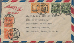 China: 1946/48, National Currency Surcharge Issues On Covers (26) Inc. To Chinese Lt. At San Antonio - Other & Unclassified