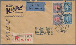 China: 1947/48, SYS Plum Blossoms Covers (28) Ex-1 All Air Mails And Almost All To USA Inc. Registra - Other & Unclassified