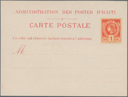 Haiti: 1881 From, Interesting Lot With Ca.90 Mint Postal Stationeries Including 14 Official Pre-paid - Haiti