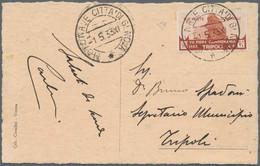 Italienisch-Libyen: 1925/1935, Lot Of 27 Covers/cards Incl. Better Frankings Like Sass. 18, 120 (sig - Libya