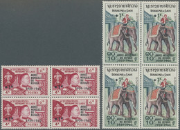 Laos: 1960, World Refugees Year Set Of Two Surcharged Stamps Incl. 4+1k. King Sisavang Vong And 10+1 - Laos