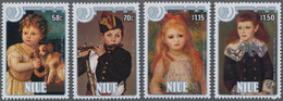 Niue: 1985, International Youth Year Complete Set Of Four With Different Children Paintings (Tizian, - Niue