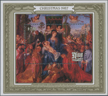 Niue: 1987, Christmas Miniature Sheet With Painting 'Celebration Of The Rosary' (Dürer) In A Lot Wit - Niue