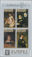 Niue: 1990, 150 Years Of Stamps Miniature Sheet With Four Different Rembrandt Paintings In A Lot Wit - Niue