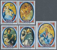 Niue: 1993, Christmas Complete Set Of Five With Painting From Guido Reni (details Of Rosary Madonna) - Niue