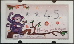 MACAU 2016 YEAR OF THE MONKEY 1 RATE 4.5$ ** MNH COTATION 5.70 € - Automatenmarken