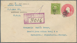 Vereinigte Staaten Von Amerika: 1909/1923, 8 Registered Letters Including Uprated Stat. Envelopes Al - Andere & Zonder Classificatie