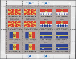 Vereinte Nationen - New York: 1980/1992 (ca.), Enormous MNH Stock Of The Flaggs And Human Rights Ser - Other & Unclassified