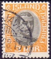 IJSLAND 1920-32 3aur Dienstzegel Christian X GB-USED - Officials