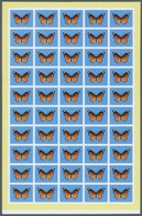 Thematik: Tiere-Schmetterlinge / Animals-butterflies: 1980, Iraq. Progressive Proofs Set Of Sheets F - Vlinders