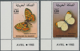 Thematik: Tiere-Schmetterlinge / Animals-butterflies: 1985, MOROCCO: Butterflies Complete Set Of Two - Vlinders