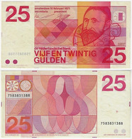 Banknote Netherlands 25 Gulden 1971 Pick-92a Unc - Otros & Sin Clasificación