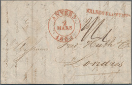 Belgien - Vorphila: 1838-40 Group Of 36 Stampless Covers/letters Of The Huth Correspondence From Ant - Other & Unclassified