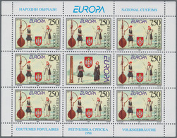 Bosnien Und Herzegowina - Serbische Republik: 1998, Europa, 98 Little Sheets Of Both Issues With 8 S - Bosnië En Herzegovina
