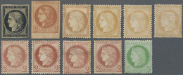 Frankreich: 1849/1872, Ceres Various Issues, Lot Of Eleven Stamps, Varied Condition, E.g. 1849 20c. - Collections
