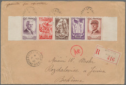 Frankreich: 1941/1945, Lot Of More Than 70 Commercial Covers/cards, E.g. Commemoratives, 1943 Petain - Collections