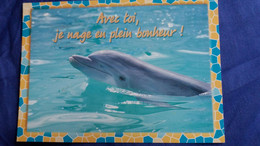 CPM  DAUPHINS AVEC TOI JE NAGE EN PLEIN BONHEUR COLL MOSAIQUE FOTOLINE - Dolphins