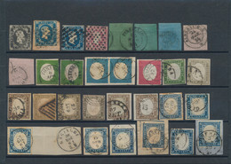 Italien - Altitalienische Staaten: Sardinien: 1851/1861, Fine Used Collection Of 52 Stamps, Incl. Sa - Sardinië