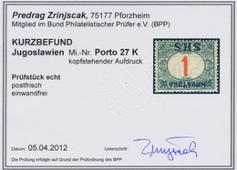 Jugoslawien: 1919, Accumulation With About 1000 Varieties, All With Expert Finding Zrinjscak, Just T - Unused Stamps