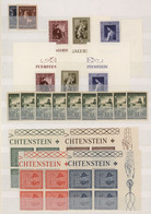 Liechtenstein: 1946/1960, POSTFRISCHES INVESTMENT-LOT Mit Nur Besseren Ausgaben, Sauber Auf Steckkar - Verzamelingen