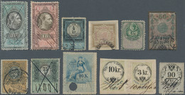 Österreich - Stempelmarken: 1875-1900, Sortenreiche Partie Mit Rund 850 Zumeist Gebrauchter Stempelm - Revenue Stamps