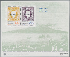 Portugal - Azoren: 1980/2005, Stock Of Souvenir Sheets MNH In Quantities Between 100 And 10.000 Copi - Azoren