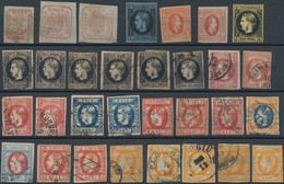 Rumänien: 1858/1872, Lot Of 31 Classic Stamps, Varied Condition, Mainly Carol Heads. Needs Personal - Used Stamps