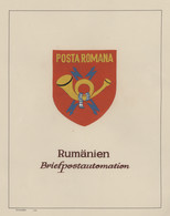 Rumänien: 1928/1985 (ca.), Postal Mecanization In Romania - Exhibition Collection On 60 Pages Docume - Covers & Documents