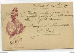 85 - 64 - Superbe Entier Postal "Chocolat Suchard" Cachets à Date Locle Et Chaux-de-Fonds 1901 - Enteros Postales