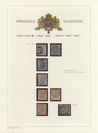 Schweden: 1855/1945, Used And Mint Collection On Album Pages, Apparently Complete Incl. All Rare Sta - Used Stamps