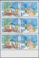 Schweden: 1990, Europa-CEPT 'Post Office Buildings' 3.80kr. Se-tenant Pairs (Post Offices Of Sollebr - Used Stamps