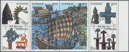 Schweden: 1990, Viking Life (ships In Viking Harbour And Artifacts) Set In A Lot With About 800 Comp - Used Stamps