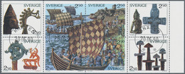 Schweden: 1990, Viking Life (ships In Viking Harbour And Artifacts) Set In A Lot With About 800 Comp - Used Stamps