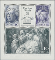 Schweden: 1991, 70th Birthday Of Czeslaw Slania Set In A Lot With 450 Complete Booklet Panes All Fin - Used Stamps