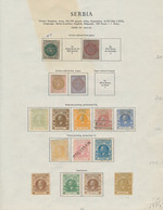 Serbien: 1866/1918, Mint And Used Collection On Album Pages From Early Issues Showing A Nice Selecti - Servië