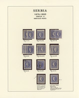 Serbien: 1879/1880, Milan IV. 5th Issue, Specialised Collection Of Apprx. 100 Stamps Of All Four Den - Servië