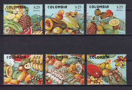 COLOMBIE - 1981 - POSTE AERIENNE YVERT N° 676/681 ** MNH - COTE = 33 EUR. - FRUITS - Kolumbien