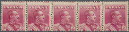 Spanien: 1925, King Alfonso XIII. 4 Pta. Lilac-carmine In A Lot Of About 60 Stamps With Many Pairs A - Andere & Zonder Classificatie