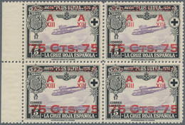 Spanien: 1927, 25 Years Coronation Of King Alonso XIII. Airmail Stamp 5c. Black/lilac Surcharged In - Andere & Zonder Classificatie