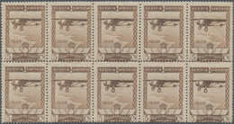 Spanien: 1929, Airmail Issue 5c. Pale Brown Showing Airplane 'Spirit Of St. Louis' In A Lot With Abo - Andere & Zonder Classificatie