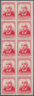 Spanien: 1936, Emilio Castelar 40c. Carmine (shades) In A Lot With Approx. 800 Stamps Mostly In Bloc - Andere & Zonder Classificatie