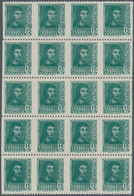 Spanien: 1938, Ferdinand II. 15c. Dark Green ('Lit. Fournier Vitoria') In A Lot With 70 Stamps In Bl - Andere & Zonder Classificatie