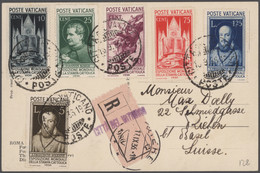 Vatikan: 1929/1990 (ca), Highly Specialized Collection/exhibit "Registration Label", On More Than 50 - Collections